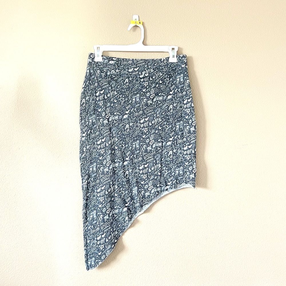 Frank & Eileen Tee Lab Vintage Asymmetrical Print Skirt